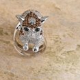 thumbnail image 2 of Brown Zirconia Studded Chihuahua Sterling Silver Adjustable Ring, 2 of 2