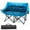 Blue Plaid Extra-thick, variant on ABORON Oversized Double Camping Chair - 2-Person Folding Chairs for Outdoor Sports, Padded Moon Round Chair for Adults, with Cup Holder & Carry Bag, Supports up to 990lbs
