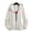 White, variant on Men Jacket Glittery Reflective Panels Hooded Long Sleeve Zipper Closure Disco Coat with Decorative Cuffs Parties Nightclubs Wear