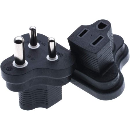 Small South Africa to 5-15R Power adapter,Toptekits India, Nepal BS-546 Male to 5-15R Female Power adapter
