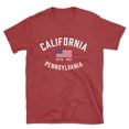 thumbnail image 1 of California Pennsylvania Patriot Men's Cotton T-Shirt, 1 of 1