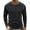 Black, variant on Men's Contrast Stitch T-Shirt Long Sleeve Crewneck Exposed Seam Top Relaxed Fit Casual Pullover for Daily Commute Outdoor Activities