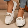 thumbnail image 2 of White Ladies Loafers Casual Style Shallow Opening Breathable Flat Soft Sole For Versatile Occasions, 2 of 9