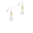 thumbnail image 2 of Delight Jewelry Silvertone Anchor with Heart Goldtone Leaf French Earrings, 2 of 4