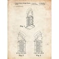 thumbnail image 2 of Borders, Cole 12x14 White Modern Wood Framed Museum Art Print Titled - PP441-Vintage Parchment Pez Dispenser Patent Poster, 2 of 4