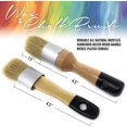 thumbnail image 2 of Chalk Furniture Paint Brushes for Furniture Painting, Milk Paint, Wax, Stencil Brushes, Home Furniture Paint - 2 Piece Round Chalked Paint Brushes Set, 2 of 4