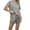 Grey, variant on Asklazy Women's Pajamas Set short Sleeve and short Pants 2 Piece Pjs Sleepwear with Pockets,US Size,Peach Pink,XL