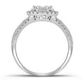 thumbnail image 2 of 14kt White Gold Womens Round Diamond Double Halo Bridal Wedding Engagement Ring Band Set 7/8 Cttw, 2 of 2