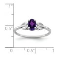 thumbnail image 2 of 925 Sterling Silver Polished Amethyst Ring Size 9 2mm Wide Ring for Women - .42 cwt, 2 of 2