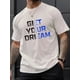 thumbnail image 1 of Dynamic Duo, Men's Dream Chaser Graphic Tee - Casual & Sporty Short Sleeve T-Shirt, Polyester Blend, Round Neck, Non-Transparent, 1 of 4