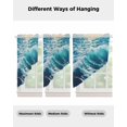 thumbnail image 4 of Blue Teal Coastal Swag Valances for Windows, Sea Nautical Ocean Summer Beach Rod Pocket Sheer Valances for Small Windows, Swag Toppers Light Filtering for Kitchen Living Room 2 Panels 36''x36'', 4 of 6