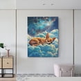 thumbnail image 6 of Xecao Artistic Starry Sky Cloud Dog for Ready-to-Hang Canvas Art 12x16 Inches - Waterproof HD Print Solid Wood Frame for Gifting,Vertical, 6 of 8