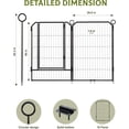 thumbnail image 2 of 8 - pack modular garden fence panels - 40 pulgada high, rust - resistant metal privacy barrier snap - on connectors, freestanding y expandable outdoor screen pool, yard, patio, flower cama, y..., 2 of 5