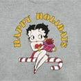 thumbnail image 2 of Men's Betty Boop Happy Holidays Candy Cane  Sweatshirt Athletic Heather Small, 2 of 4