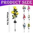 thumbnail image 3 of LED Solar Rose Lights Outdoor - Decorative Flower Stake Lights for Garden, Patio, Yard & Cemetery, IP65 Waterproof Artificial Rose Lamp, Solar-Powered Pathway Lighting, Warm Glow, Blue 1PC, 3 of 4