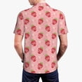 thumbnail image 4 of Balery Strawberries Printed Men’s Short Sleeve Polo Shirt, Midweight Men's Shirt,Golf Polo shirts -Large, 4 of 9