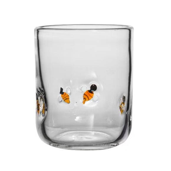 Vasos de vidrio sin tallo con temática navideña, diseño de textura única, decoración para fiesta de Acción de Gracias y Navidad.