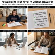 Trailmaker Bulk Composition Notebooks (50 Pack), College Ruled Marble Cover, 200 Pages (100 Sheets), 9.75 x 7.5, Bulk School Supplies for Classroom, Office & School Donations