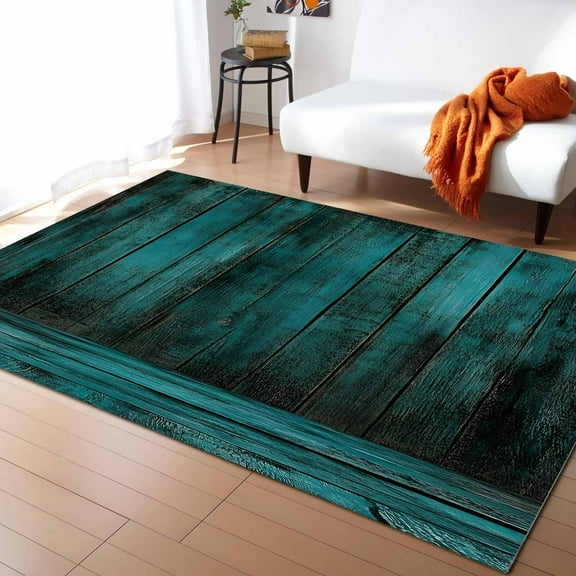 Area Rugs Indoor Non-Slip Rectangle Rug 5x8 Ft Wood Stripes Sage Green Wood Retro Modernism Rug Rubber Backing Floor Mats Non Shedding Home Decor Carpet for Entryway Living Room