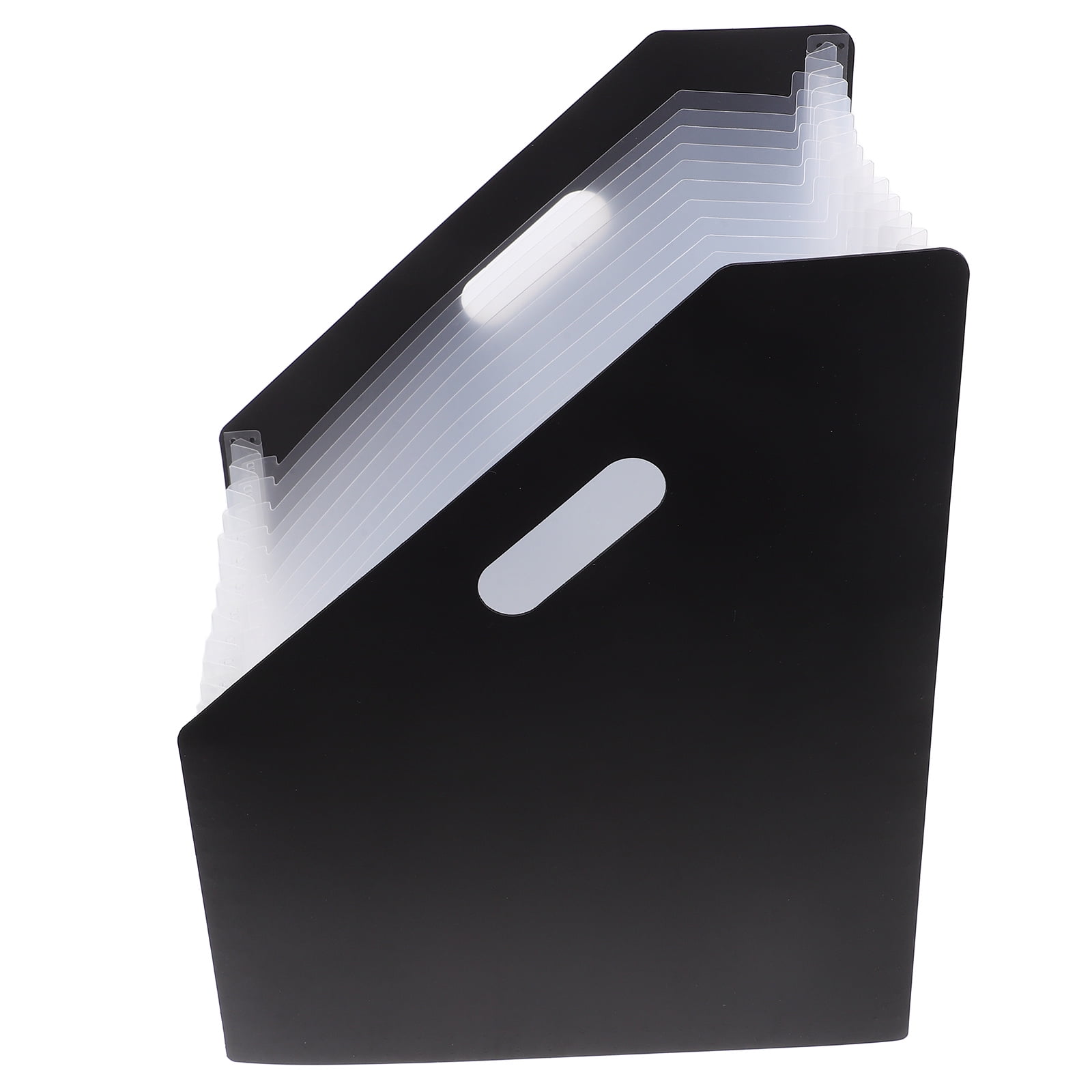 FOMIYES Stylish Black PP Accordion Folder Space-Saving Design for Office Use 2Pcs