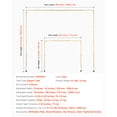 thumbnail image 5 of KFFKFF Adjustable Over-The-Table Rod Stand with Clamps, 13"-42" Height & 28"-98" Length, 2-Piece Table Arch Frame for Balloon Decorations at Weddings, Birthdays, and Holiday Events, Gold, 5 of 9