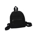 thumbnail image 1 of Mochila de peluche con correa ajustable, suave y ligera, con cierre de cremallera para adolescentes Negro, 1 of 9