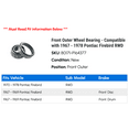 thumbnail image 2 of Front Outer Wheel Bearing - Compatible with 1967 - 1978 Pontiac Firebird RWD 1968 1969 1970 1971 1972 1973 1974 1975 1976 1977, 2 of 2