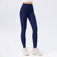 thumbnail image 2 of GEWSEY Workout Leggings for Women High Waisted Exercise Athletic Gym Fitness Yoga Lexi Lined Pants 26" (Dark Blue, XL), 2 of 3