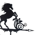 thumbnail image 5 of Iron Black Horse Weathervane Roof Mount Weather Vane Garden Ornament Black08, 5 of 6
