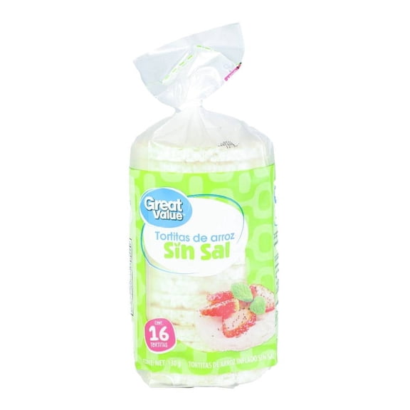 Tortitas arroz Great Value sin sal 130 g