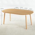 thumbnail image 5 of Tcbosik Extendable Dining Table, 39.3"-70.8" Kitchen Table, Writing Desk for Living Room, Oak & Natural, 5 of 8