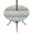 Brown Turquoise, variant on Round Outdoor Tablecloth with Umbrella Hole and Zipper, Teal Brown Ombre Tablecloth with Elastic Waterproof, Geometric Striped Water Ripple White Patio Table Covers for 31" - 35" Picnic Pool Tables