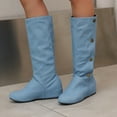 thumbnail image 6 of Women's Inner Height Sloping Heel Casual Boots With High Boots Fashion Boots, 6 of 8