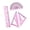 pink-15cm, variant on Geometry Ruler Set for Learners, Flexible 4-Piece Measuring Tools with Protractor, Two Squares, Math Class Support