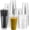 Black, variant on 100 Set 32oz Clear Plastic Cups with Flat Lids and Straws, PET Plastic Cups with Lids Colored Straws Drinking Disposable Cup for Ice Cream Cold Drink Iced Coffee Tea Juice (Green)
