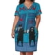 thumbnail image 3 of The MEOW Cafe-vestido largo holgado con bolsillos para mujer ropa para mujer, 3 of 7