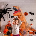 thumbnail image 3 of Traje inflable divertido de dinosaurio de Halloween Tyrannosaurus Rex Traje inflable de dinosaurio musculoso para montar, 3 of 5