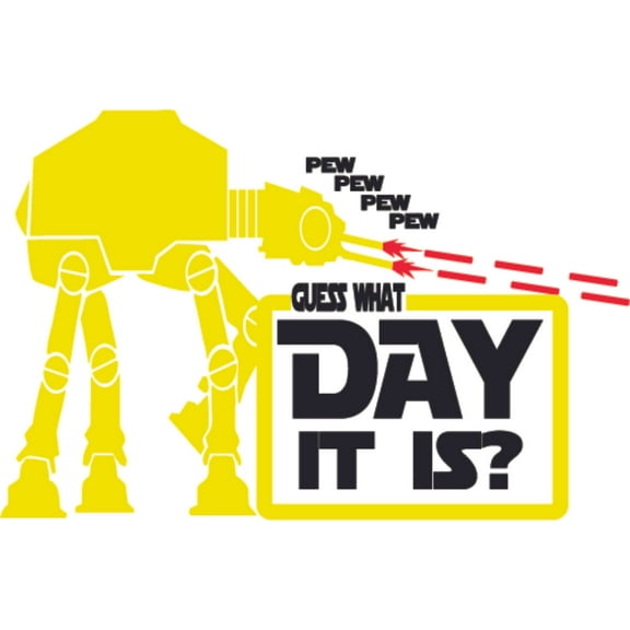 Guess What Day It Is Logo Cartoon Character Customized Wall Decal - Custom Vinyl Wall Art - Personalized Name - Baby Girls Boys Kids Bedroom Decal Room Wall Art Sticker Decoration Size (20x18 inch)