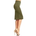 thumbnail image 2 of Women's Stretch Comfy Office Work Wear Solid Pencil Skirt, 2 of 4