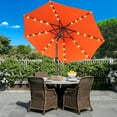 thumbnail image 5 of ABCCANOPY 7.5ft Patio Solar Umbrella LED Outdoor Umbrella with Tilt and Crank, Orange, 5 of 9