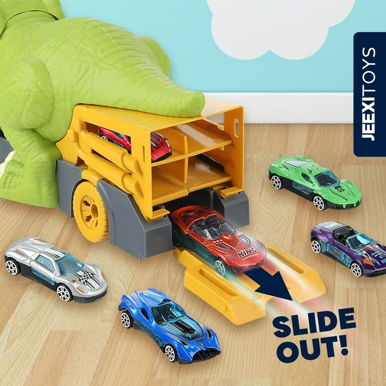 JEEXI Swallowing Cars Dinosaur Truck - 19 PCS Set, Carrier Toys