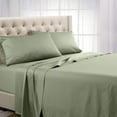 thumbnail image 4 of Royal Tradition Solid 600 Thread Count, 100-Percent Cotton Olympic Queen Bed Sheets Set (Sage) Breathable, Deep Pocket, 4 Piece Sheet Set, 4 of 4