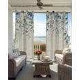 thumbnail image 6 of Blue Flower Kitchen Curtains Farmhouse Eucalyptus Retro Country Plant Cafe Short Curtains for Bathroom Blackout Window Curtain Grommet Small Window Treatment Drapes for Bedroom Living Room 42"x45"x2, 6 of 9