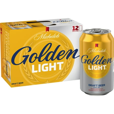 Michelob Golden American Light Lager Beer 12 pack 12 fl oz Aluminum Cans 4.1% ABV
