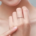 thumbnail image 4 of Womens S925 Sterling Silver Ring With Micro Set Diamonds Gold Plated Inlaid Gemstones For Her Anniversary Band, 4 of 5
