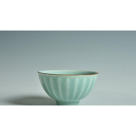 

Coffee tea cups celadon lotus-petal-patterned hat and japanese-style ceramic tea-cup kung fu tea set
