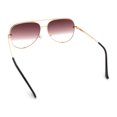 thumbnail image 7 of Womens Luxury Officer Tear Drop Shape Metal Rim Racer Sunglasses [Gold - Burgundy Clear], 7 of 7