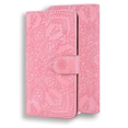 thumbnail image 6 of Allytech Galaxy A40 Case for Girls Women, Slim Fit PU Leather Mandala Embossed Folio Flip Stand Shockproof Full Protective Cards Holder Wallet Case Cover for Samsung Galaxy A40, Pink, 6 of 13