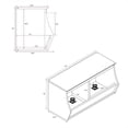thumbnail image 5 of Hawthorne Collections Stackable 2-Bin Storage Cubby in White, 5 of 5