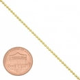 thumbnail image 3 of 1mm 14k Yellow Gold Plated Ball Military Choker Chain Necklace, 18 inches + Gift Box, 3 of 7